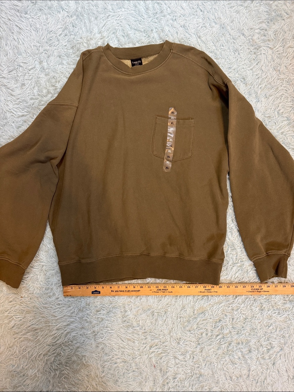 Cotton on. Mens olive Crewneck Pocket Sweater XL NWT
